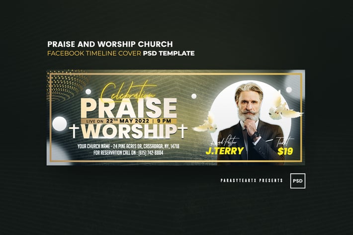 Praise and Worship Church Facebook Timeline Cover