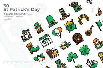 30 St-Patrick's Day Icons