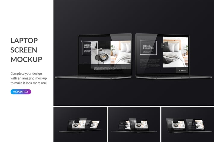 Dark Laptop Mockup