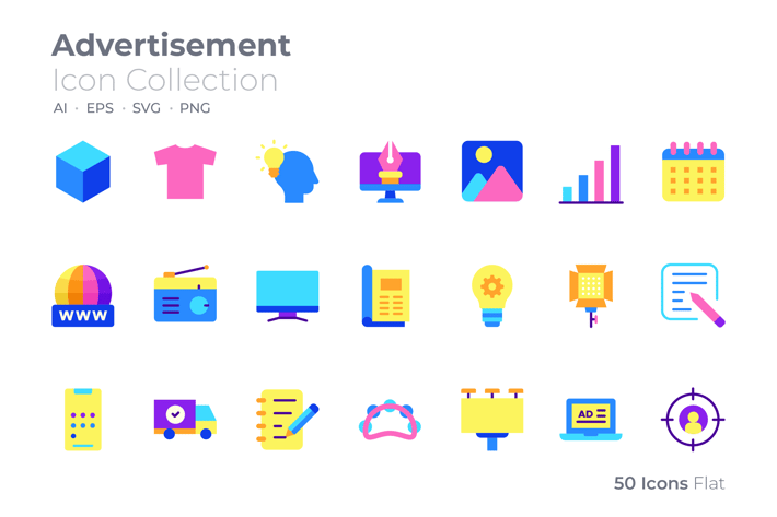 Advertisement Color Icon