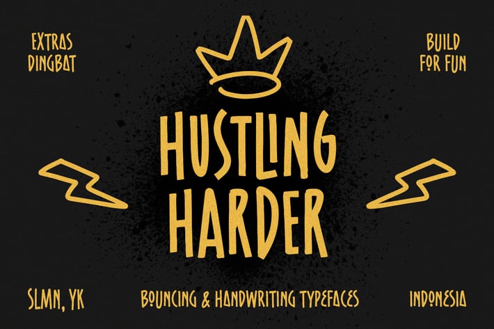 Hustling Harder - Bouncing Font