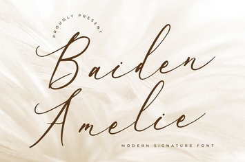 Baiden Amelie Modern Signature Font