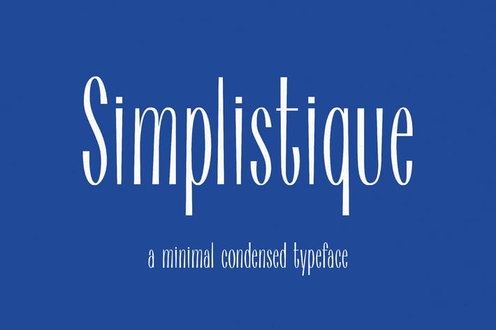 Simplistique - Minimal Condensed Typeface