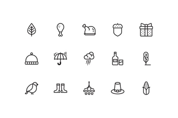 15 Autumn icons