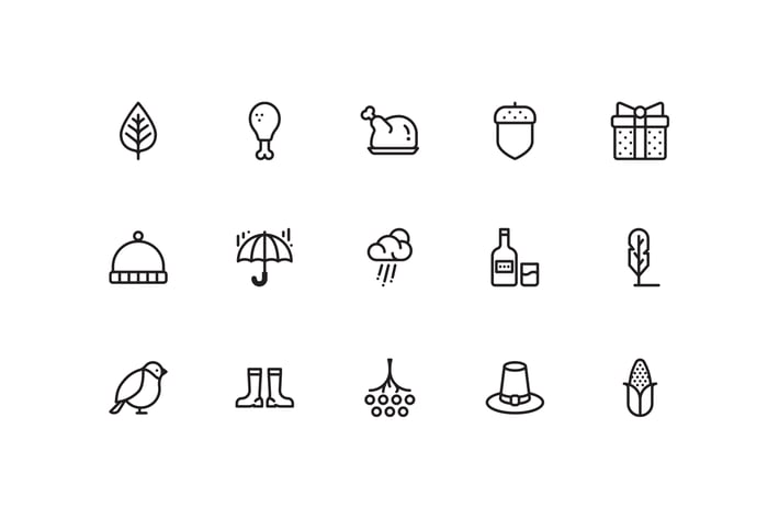 15 Autumn icons