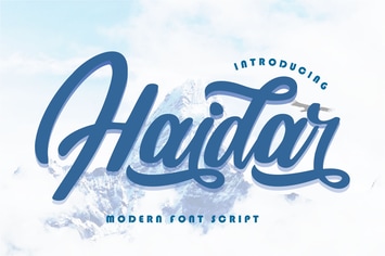 Haidar | Modern Font Script