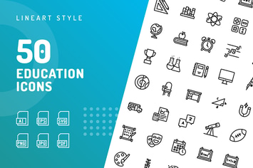 Education Line Icons