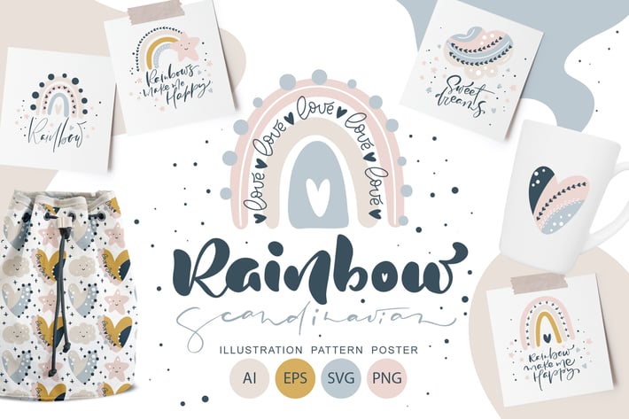 Rainbow scandinavian SVG