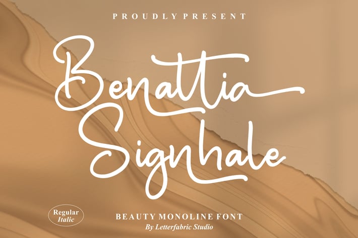 Benattia Signhale Monoline Font