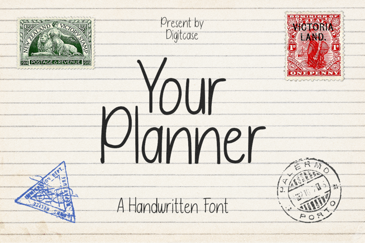 Your Planner a Handwritten Font