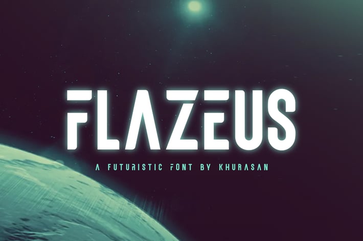 Flazeus - Futuristic Logo Font