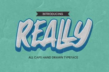 Really - All Caps Hand Drawn Typeface