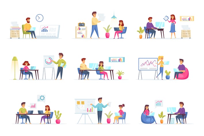 Management People Character Situation Scenes