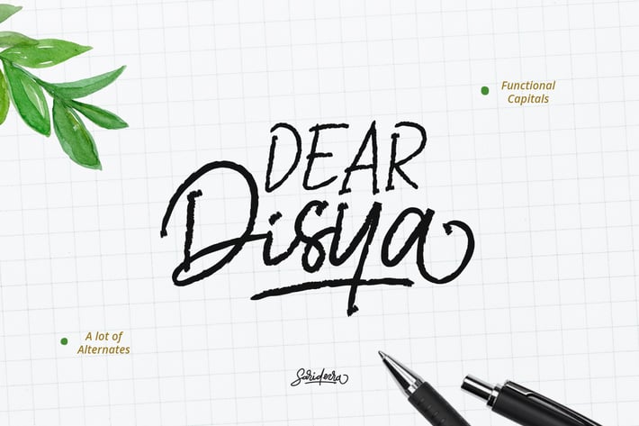 Dear Disya - Handwritten Script