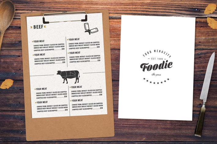 Menu Logo Mock Up