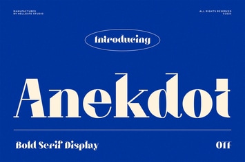 Anekdot Bold Serif Typeface