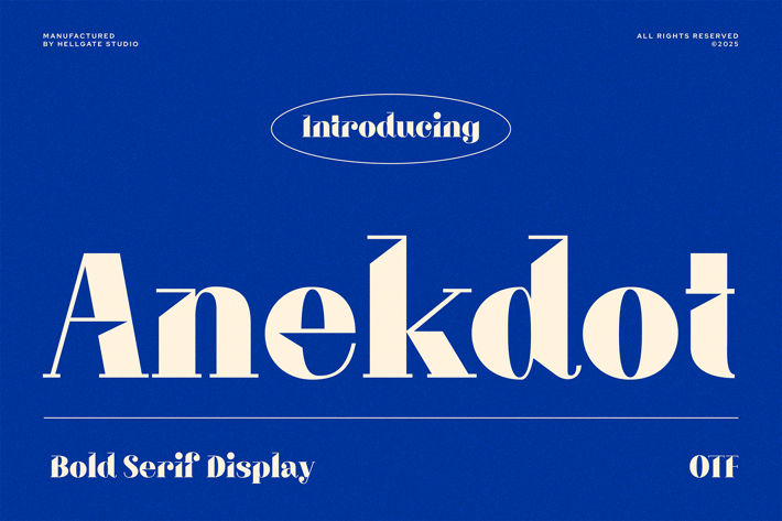 Anekdot Bold Serif Typeface