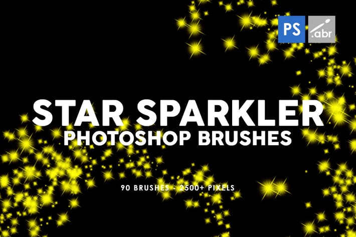 90 Star Sparkler Photoshop Stamp Brushes
