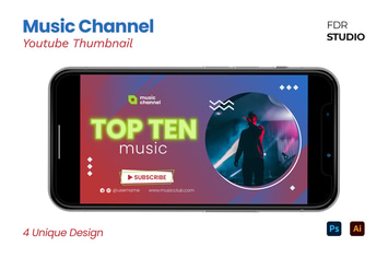 Music Channel Youtube Thumbnail