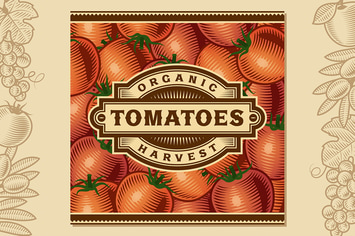 Retro Tomato Harvest Label