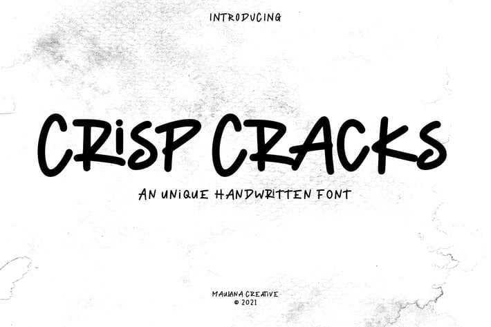Crisp Cracks Unique Handwriting Fonts