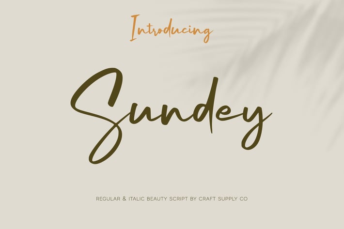 Sundey - Beauty Script Font