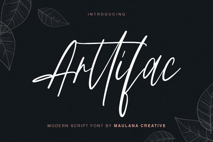 Arttifac - Modern Script Font