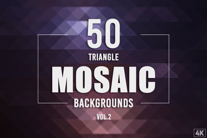 50 Triangle Mosaic Backgrounds - Vol. 2
