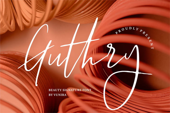 Guthry | Beauty Signature Font