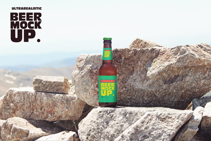 Stone Nature Beer Mockup Vol.3