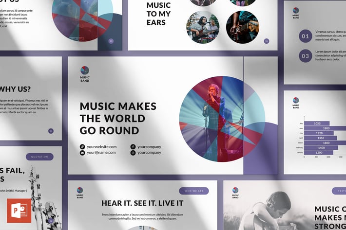 Music Band PowerPoint Presentation Template
