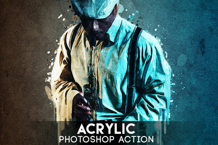 Acrylic Photoshop Action