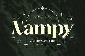 Nampy Elegant Serif Font Typeface