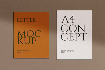 A4 & Letter Poster Paper Mockup