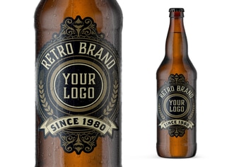 Vintage-Style Beer Label Layout