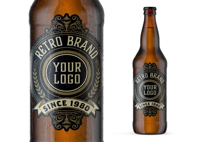 Vintage-Style Beer Label Layout