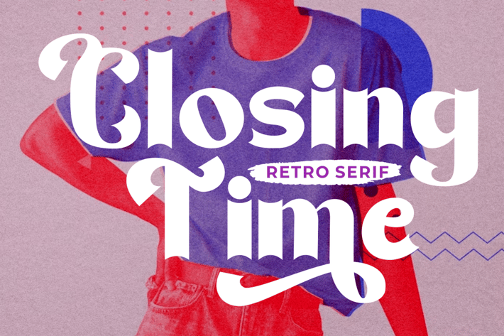 Closing Time - Display Retro Font