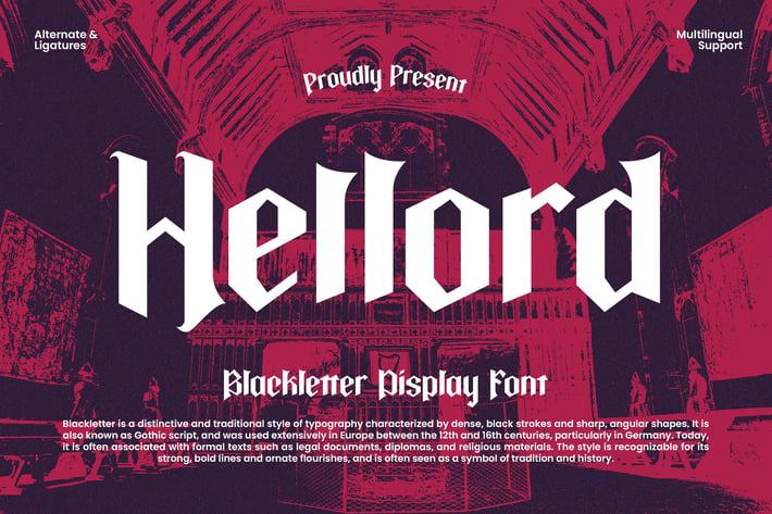 Hellord - Blackletter Display Font