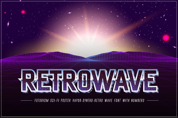 Retrowave – Retro Wave Poster Font