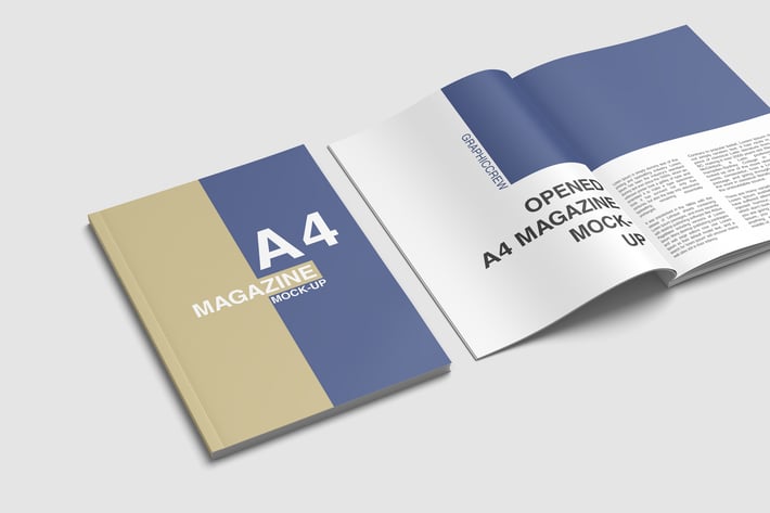 Cover and Spread Magazine Mockup