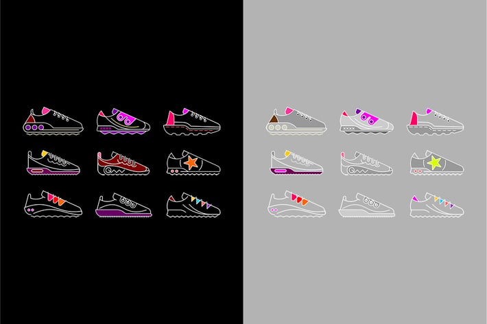 Sneaker Vector Icon Set