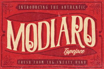 Modiaro vintage branding logo font