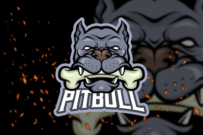 Pitbull Head - eSport Logo Template
