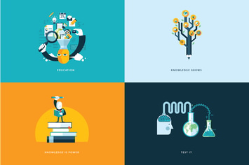 Set of Flat Design Concept Icons