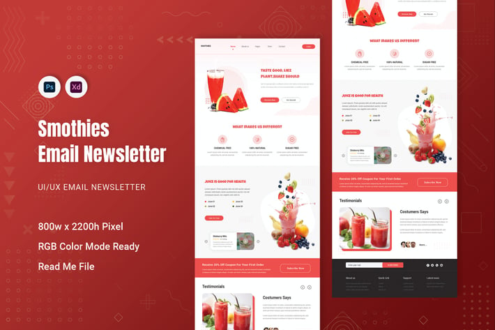 Smothies Email Newsletter