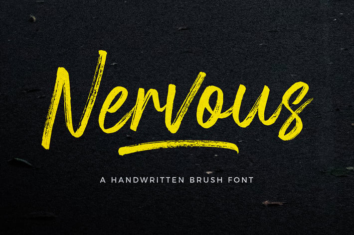 Nervous Brush Font