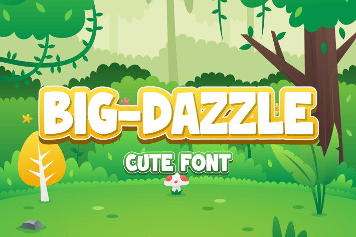 BIG DAZZLE - Cute Font