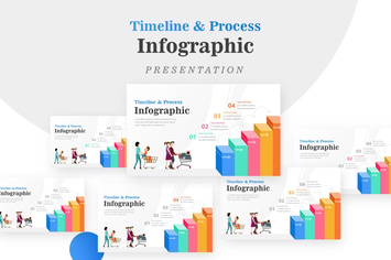 3D Stairs Diagram for Sales Process Infographic
