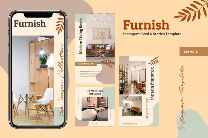 Instagram Feeds & Stories Template - Keynote