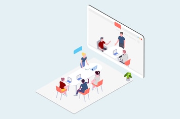 Video Meeting Isometric Illustration